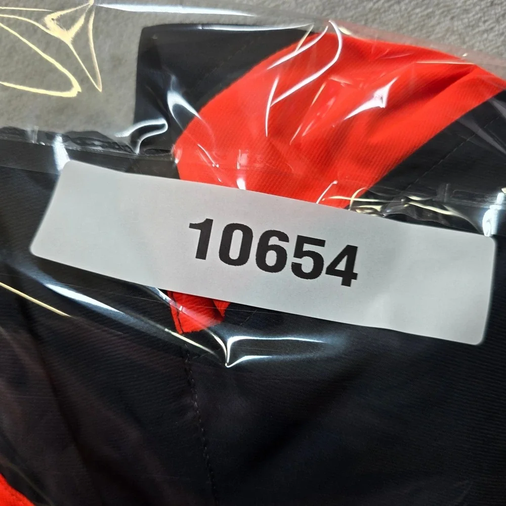 Adidas Climaproof Track‎ Jacket Mens Medium Black with Orange Full Zip